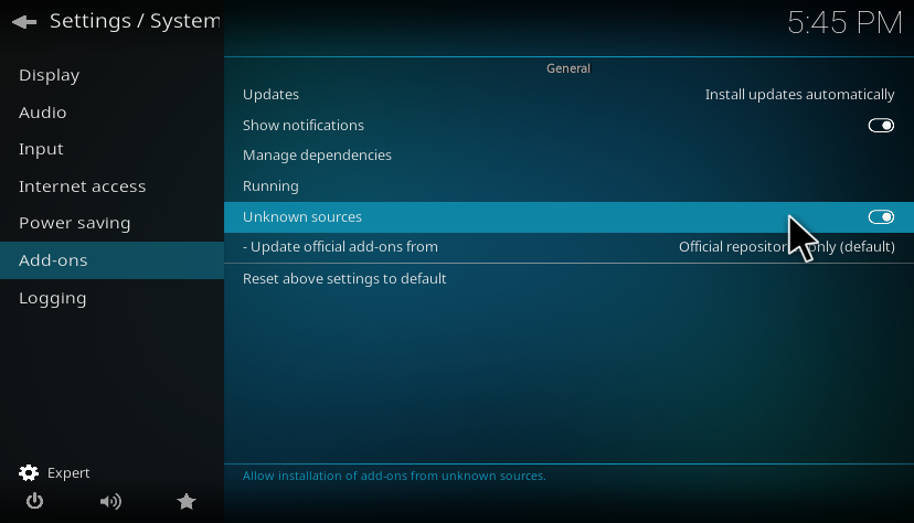 img enable unknown sources